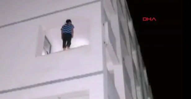 Çin’de itfaiyeci, balkondan atlamaya çalışan öğrenciyi kurtardı! O anlar böyle görüntülendi