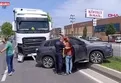 İnegöl'de TIR kazası!