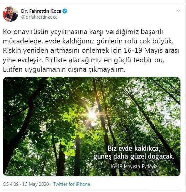 Sağlık Bakanı Fahrettin Koca'dan vatandaşlara sokağa çıkma yasağı uyarısı!-1