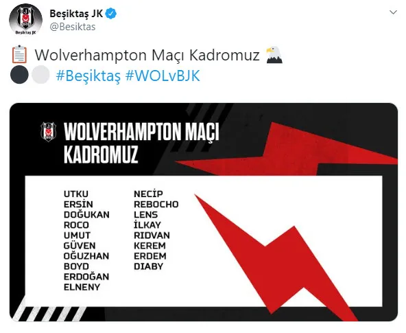 Beşiktaş'ın İngiltere kadrosu belli oldu-1
