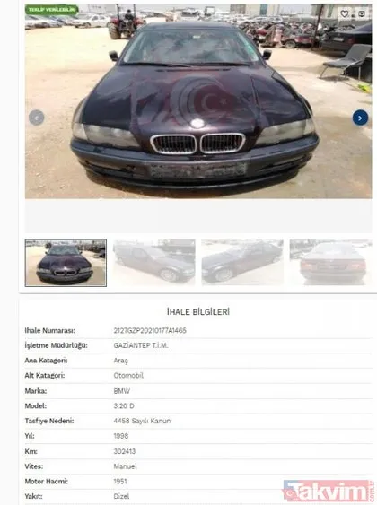 BMW otomobil 67000 TL’ye satılıyor: Bakanlık araba satış duyurusunda bulundu! Dar gelirli vatandaşlar bayram ediyor!