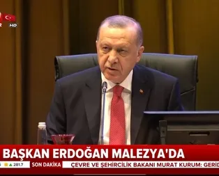 Başkan Erdoğandan Kuala Lumpur Zirvesinde milli paralarla ticaret mesajı