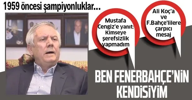 Son dakika: Fenerbahçe Eski Başkanı Aziz Yıldırım’dan A Spor’a çarpıcı açıklamalar: Ben Fenerbahçe’nin kendisiyim