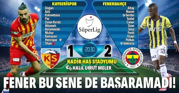 Kayserispor 1-2 Fenerbahçe | MAÇ SONUCU