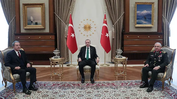 Başkan Erdoğan, Akar ve Güler ile görüştü-1