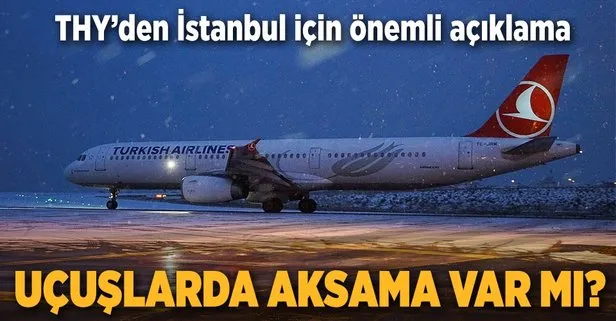 İstanbul’da kar yağışı uçak seferlerini aksatmadı