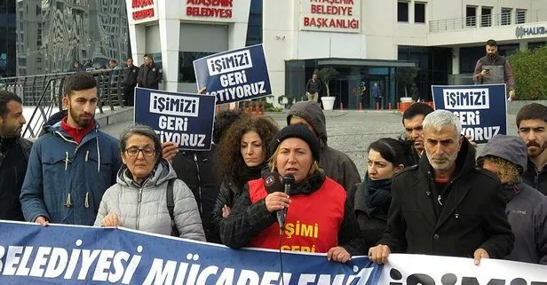 CHP’li Ataşehir Belediyesi önünde işçilerden eylem: İşimizi geri istiyoruz
