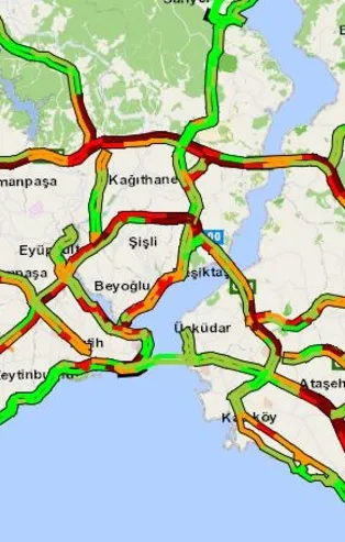 İstanbul'da yağmur sonrası trafik yoğunluğu yüzde 76 seviyesine çıktı