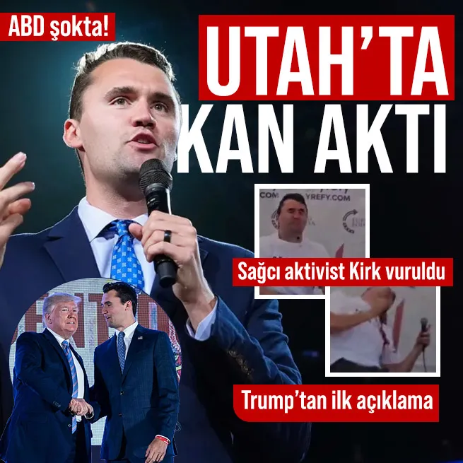 Trump ve İsrail destekçisi siyasi aktivist Charlie Kirke silahlı saldırı! ABD başkanından ilk açıklama | İşte vurulma anı