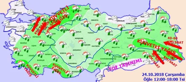Son dakika: Meteoroloji'den art arda uyarılar! Bugün İstanbul'da hava nasıl? 24 Ekim 2018 hava durumu-13