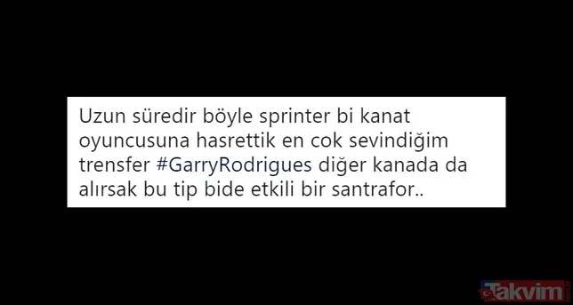 Galatasaray taraftarı Fenerbahçe'nin Garry Rodrigues transferi sonrası çıldırdı