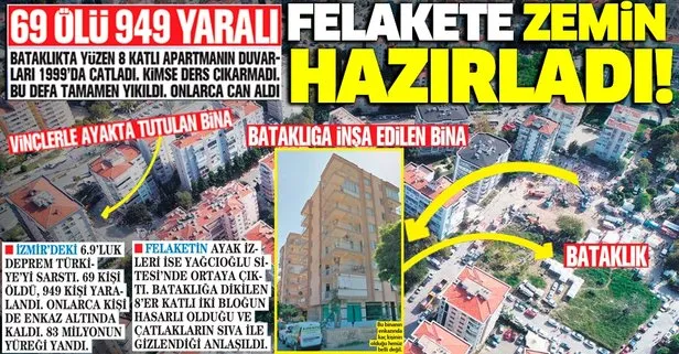 İzmir’de bataklığa dikilen Yağcıoğlu Apartmanı felakete zemin hazırladı