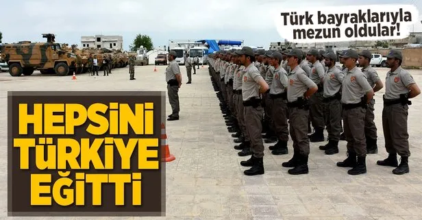 Türkiye’nin eğittiği Azezli polisler göreve hazır