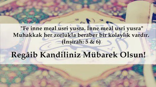 Regaip Kandili ile ilgili hadis ve ayetler! 2021 Regaip Kandili hadisli, dualı, resimli mesajlar…-4