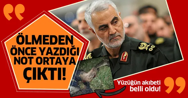 Kasım Süleymani'nin ölmeden hemen önce bıraktığı not ortaya çıktı!