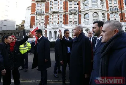 Başkan Erdoğan’a Londra’da sevgi gösterisi
