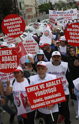 11 gündür Bolu’dan Ankara’ya yürüyen işçiler CHP’nın kapısına dayandı! Kılıçdaroğlu namus sözü vermişti