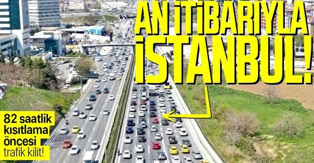 Son dakika: 3 günlük sokağa çıkma kısıtlaması öncesinde İstanbul’da trafik kilit! Trafik yoğunluğu yüzde 69!