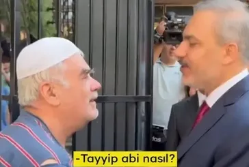 Üsküplü amcadan Başkan Erdoğan’a selam! Dışişleri Bakanı Hakan Fidan’a sordu: Tayyip ağabey nasıl?
