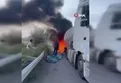 Iğdır'da hareket halindeki tanker alev aldı!