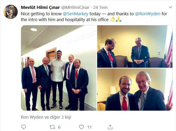Büyük skandal! FETÖ’cü hainler Mevlüt Hilmi Çınar ve Enes Kanter ABD'li senatörlerle görüştü-1