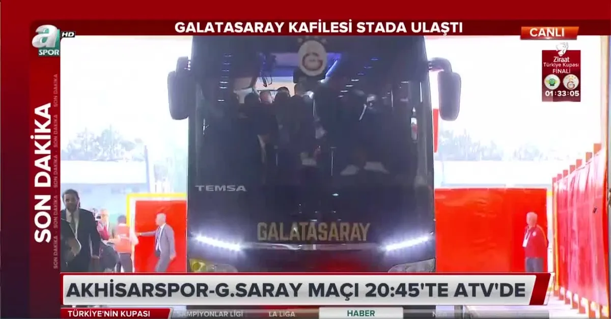 Ziraat Türkiye Kupası'nda final heyecanı! Galatasaray ve Akhisarspor kafilesi stada ulaştı