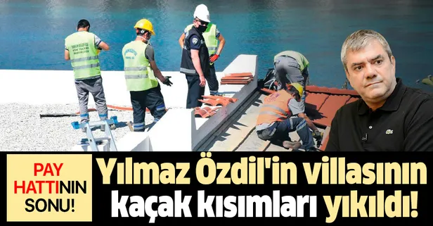 Sözcü yazarı Yılmaz Özdil'in Bodrum'daki villasının kaçak kısımları yıkıldı!