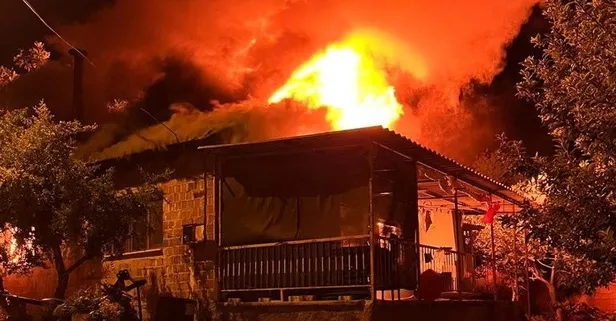 Çay demlemek isterken ev alev aldı