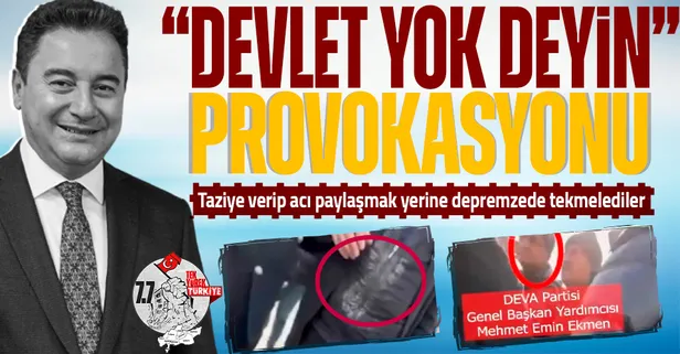 Ali Babacan'ın korumaları "Devlet yok deyin" taleplerini reddeden depremzedeyi tekmeledi!