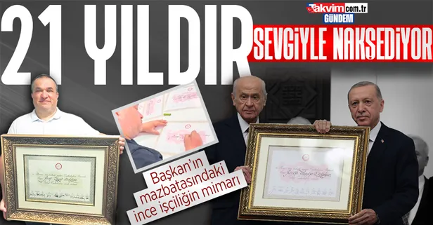 Hattat Zafer Çelebi, Başkan Erdoğan'ın mazbataları ve protokol davetiyelerini 21 yıldır sevgiyle nakşediyor