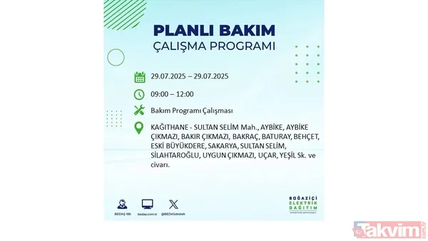 Bugün İstanbul'da elektrik ve su kesintisi var mı? BEDAŞ ve İSKİ duyurdu: Hangi ilçeler etkilenecek? - 12