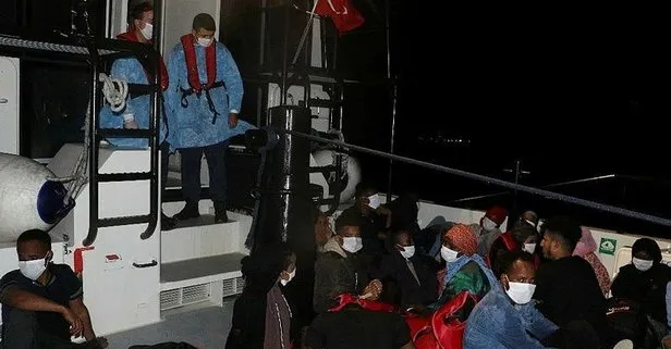 İzmir’de Türk karasularına geri itilen 125 düzensiz göçmen kurtarıldı