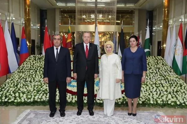Başkan Erdoğan Tacikistan'da böyle karşılandı - 10