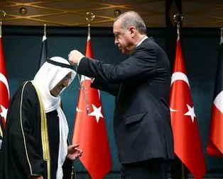 Erdoğan, Kuveyt Emiri’ne devlet nişanı tevcih etti