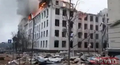 Rusya - Ukrayna arasında propaganda savaşları! Harkiv’de vurulan bina üniversite mi polis merkezi mi?