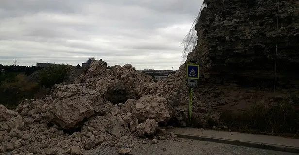 İstanbul’da korkutan olay! Tarihi surlar yıkıldı