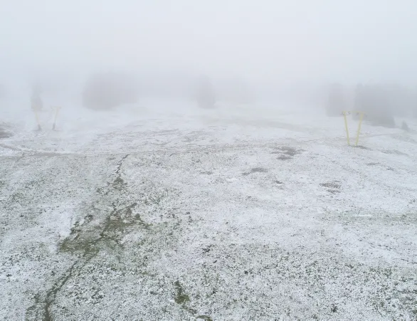 Geçen hafta 30 dereceydi bugün 5 santim kar