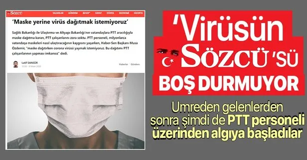 'Virüsün Sözcü'sü boş durmuyor! Şimdi de PTT personelleri virüs yayacak algısına başladılar
