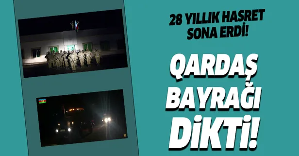 Ermenistan işgalindeki Laçın'e Azerbaycan bayrağı dikildi!