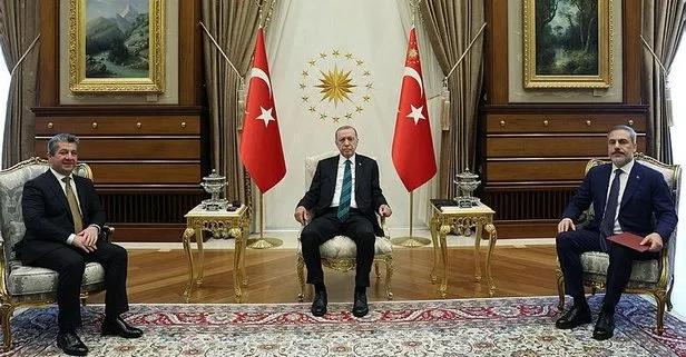 Başkan Erdoğan IKBY Başbakanı Mesrur Barzani’yi kabul etti