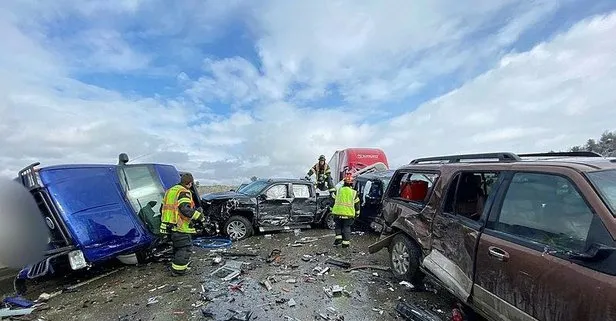 ABD’de zincirleme kaza! 30’dan fazla araç birbirine girdi