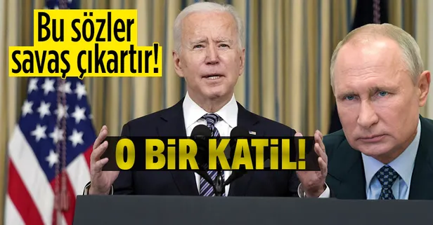 Son dakika: Bu sözler savaş çıkarır! ABD Başkanı Joe Biden'dan zehir zemberek sözler: Putin bir katil