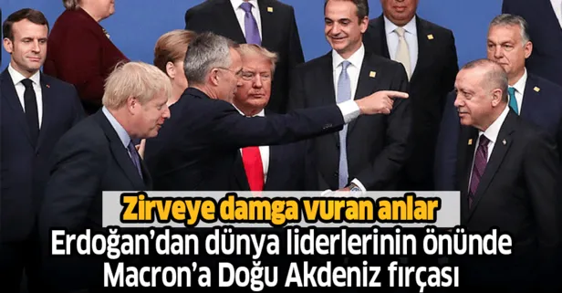 NATO Zirvesine damga vuran anlar! Erdoğan herkesin içinde Macron’u azarladı