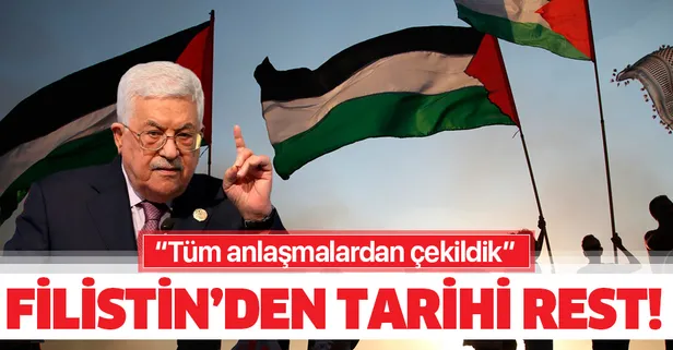 Son dakika: Mahmud Abbas duyurdu: Filistin İsrail ve ABD ile varılan tüm anlaşmalardan çekildi