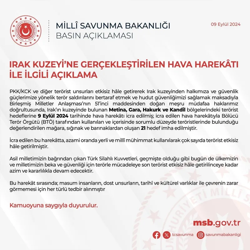 Irak'ın kuzeyindeki 4 bölgeye ölüm yağdı: 21 terör hedefi imha edildi-2