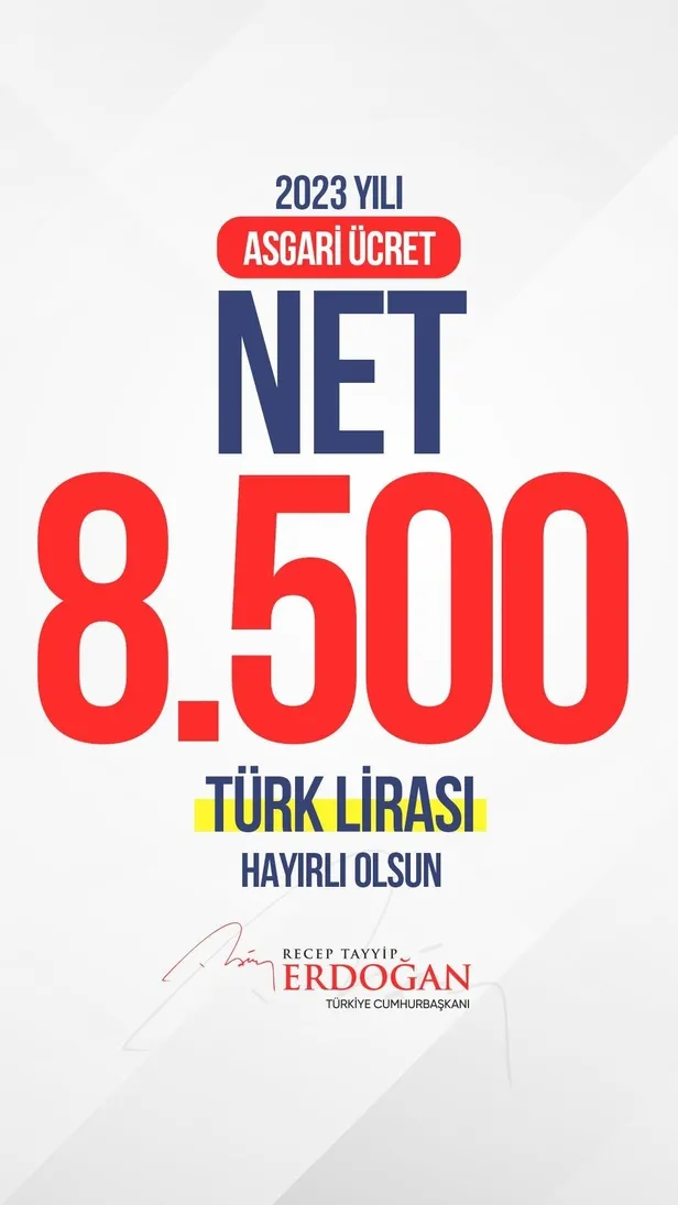Başkan Erdoğan Külliye'de açıkladı: 2023 yılında asgari ücret 8 bin 506 lira oldu!-9