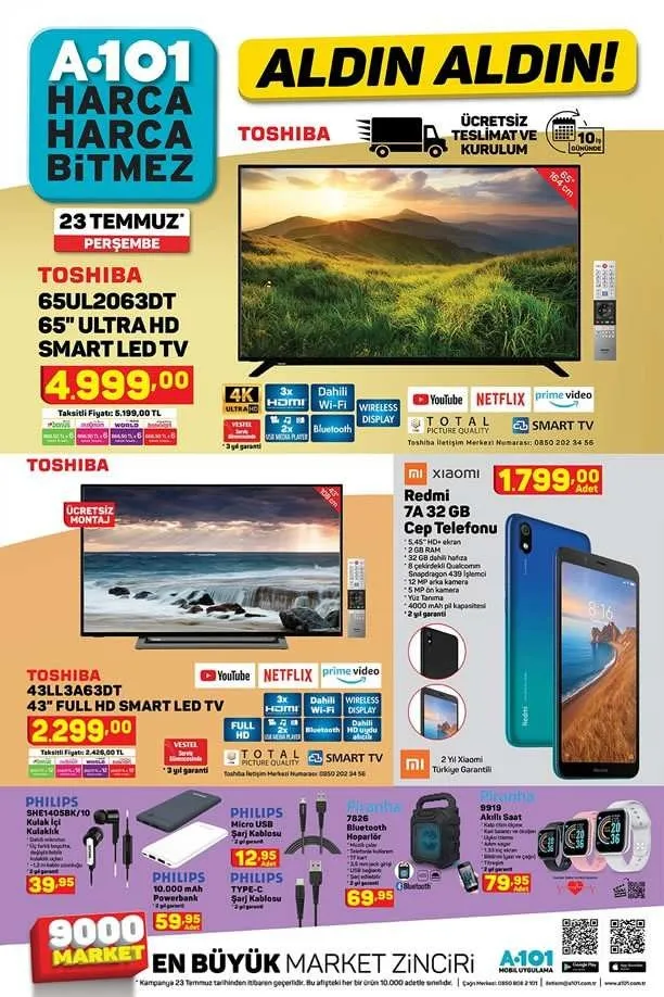 23 Temmuz A101 Aktuel Urunler Katalogu A101 De Xiaomi Redmi 7a 32 Gb Telefon Surprizi Dikkat Cekiyor Takvim