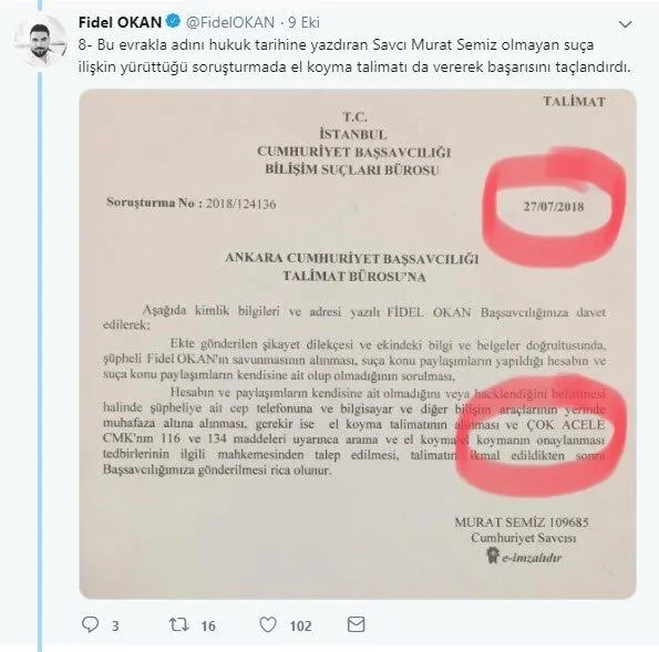 Fidel Okan’ın yalanını siber suçlar belgeledi! - 2
