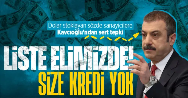 Dolar stoklayan sözde sanayicilere Kavcıoğlu'ndan sert tepki: "Kim olduklarını biliyoruz krediyi vermeyeceğiz"