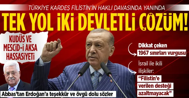 Son dakika: Başkan Erdoğan ve Filistin Devlet Başkanı Abbas'tan önemli açıklamalar! 1967 sınırları ve iki devletli çözüm vurgusu